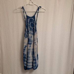 blue tie dye dress